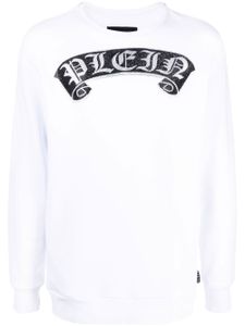 Philipp Plein sweat Gothic Plein orné de cristaux - Blanc