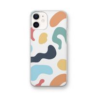 Memphis Shapes Blue: iPhone 12 Transparant Hoesje