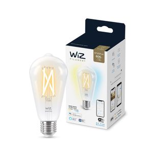 WiZ Filament doorzichtig ST64 E27 ledlamp Wifi + Bluetooth protocol