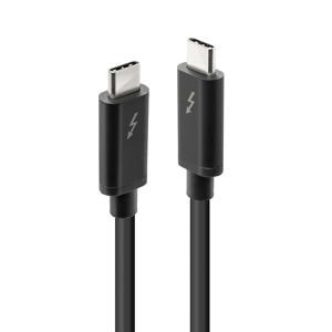 LINDY Thunderbolt-kabel Thunderbolt 3 USB-C stekker, USB-C stekker 2.00 m Zwart 41557