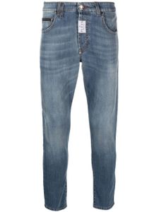 Philipp Plein jean skinny à patch logo - Bleu