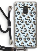 Zeemeermin: Samsung Galaxy A8 (2018) Transparant Hoesje met koord