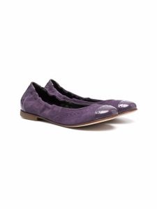 Pèpè ballerines en daim à détails façon richelieus - Violet