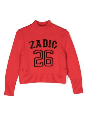 Zadig & Voltaire Kids Trui met logoprint - Rood
