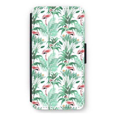 Flamingo bladeren: iPhone 11 Flip Hoesje