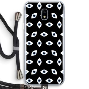 Eyes pattern: Samsung Galaxy J3 (2017) Transparant Hoesje met koord
