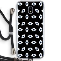 Eyes pattern: Samsung Galaxy J3 (2017) Transparant Hoesje met koord