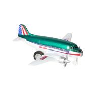 Goki Speelgoed Vliegtuig - 12 cm - groen - dubbele propeller - pull back motor Goki Speelgoed Vliegtuig - 12 cm - groen - dubbele propeller - pull back motor