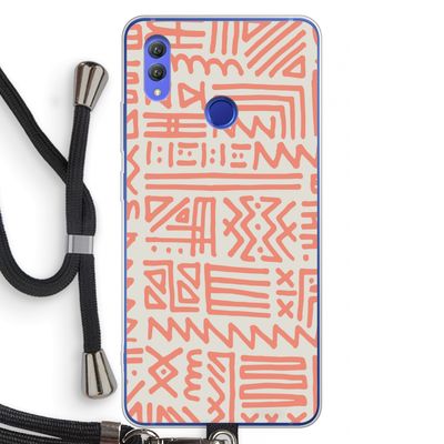 Marrakech Pink: Honor Note 10 Transparant Hoesje met koord