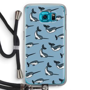 Narwhal: Samsung Galaxy S6 Transparant Hoesje met koord