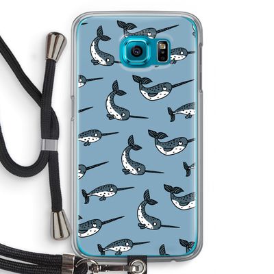 Narwhal: Samsung Galaxy S6 Transparant Hoesje met koord
