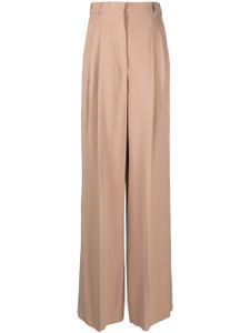 Rochas pantalon droit à taille haute - Marron