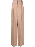 Rochas pantalon droit à taille haute - Marron