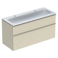 Geberit iCon wastafel 120 cm, met onderkast met 2 laden, zandgrijs - thumbnail