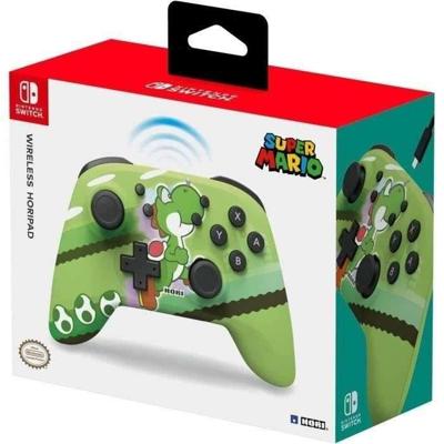 Gamepad - HORI - HORIPAD - Draadloos - Groen - Nintendo Switch en OLED - Super Mario - Yoshi-Dash