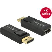 Delock 65573 DisplayPort / HDMI Adapter [1x DisplayPort stekker - 1x HDMI-bus] Zwart