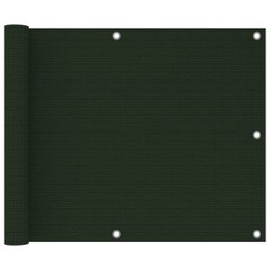VidaXL Balkonscherm 75x500 cm hdpe donkergroen