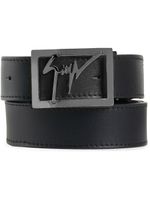 Giuseppe Zanotti ceinture à boucle carrée - Noir - thumbnail