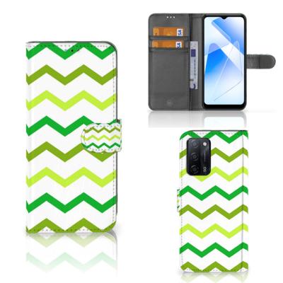 OPPO A16/A16s/A54s | Telefoon Hoesje | Zigzag Groen