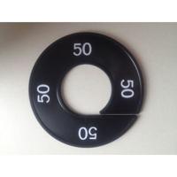 Maatring 9cm zwart/wit 50