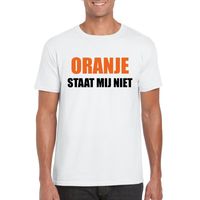 Oranje staat mij niet t-shirt wit heren