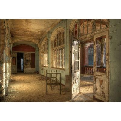 Glasschilderij - Vervallen Gebouw - 120 x 80 cm Glasschilderij - Vervallen Gebouw - 120 x 80 cm