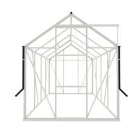 Tuinkas Kate II wit 3 mm veiligheidsglas - Royal well
