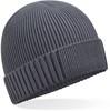 Beechfield CB438N Organic Cotton Engineered Patch Beanie - Graphite Grey - One Size