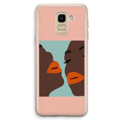 Orange lips: Samsung Galaxy J6 (2018) Transparant Hoesje
