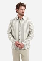 No- Excess Shirt Linen Vertical Big Stripe 31470224 Overhemd 044 Taupe