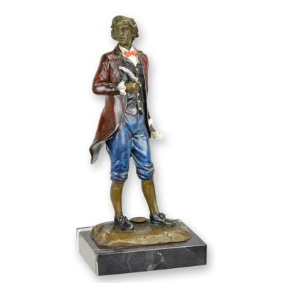 A BRONZE SCULPTURE OF MOZART