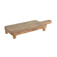 Overige Merken Mangohouten snijplank met pootjes 40x15x5 cm