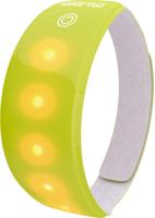 Wowow lichtband geel, met 5 rode leds, met velcrosluiting, met batterij