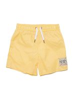 Nº21 Kids short de bain à patch logo - Jaune