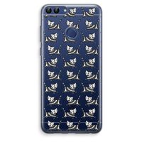 Zwarte poes: Huawei P Smart (2018) Transparant Hoesje