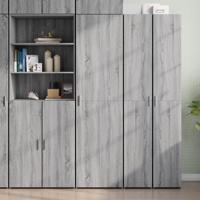 Hoge kast 50x42,5x185 cm bewerkt hout grijs sonoma eikenkleurig