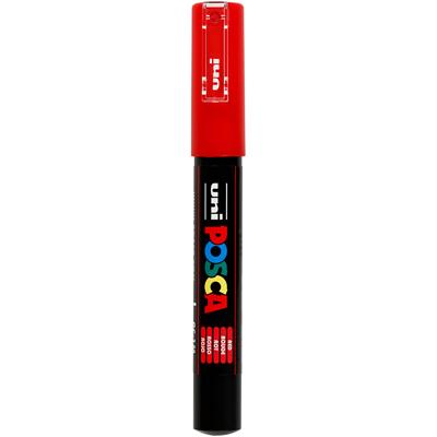 Uni-Posca Posca marker, afm pc-1m, lijndikte 0,7 mm, extra-fijn, rood, 1 stuk