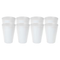 Juypal drinkbekers - 12x stuks - wit - onbreekbaar kunststof - 430 ml - herbruikbaar - BPA-vrij