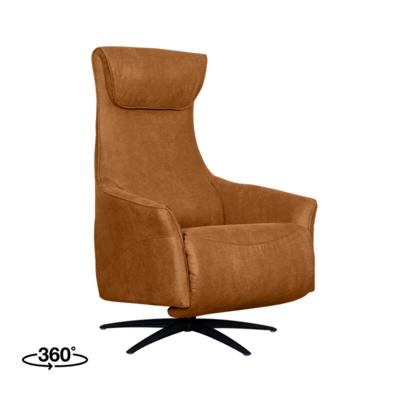 LABEL51 Fauteuil Lund - Cognac - Micro Suede - One Size LABEL51 Fauteuil Lund - Cognac - Micro Suede - One Size