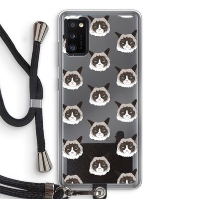 It's a Purrr Case: Samsung Galaxy A41 Transparant Hoesje met koord