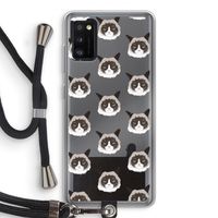 It's a Purrr Case: Samsung Galaxy A41 Transparant Hoesje met koord