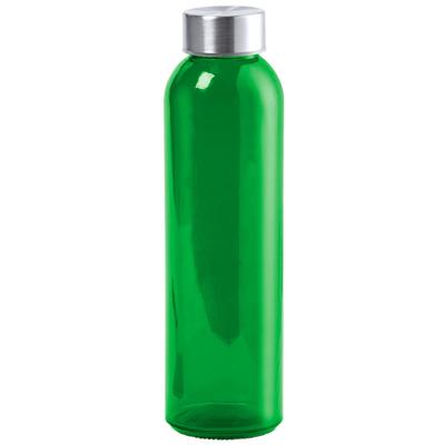 Waterfles/drinkfles AQUAMAN - glas - Groen - met RVS dop - 500 ml - Sportfles - Bidon