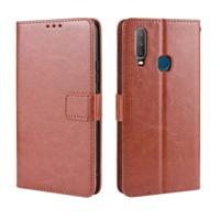 Retro Crazy Horse textuur horizontale Flip lederen case voor vivo Y17/Y15-/Y3 met houder & kaartsleuven & fotolijstjes (bruin)