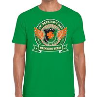 Groen St. Patricks day drinking team t-shirt heren - thumbnail