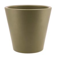 DK Design Bloempot/plantenpot - Vinci - olijfgroen mat - voor binnen - D22 x H24 cm