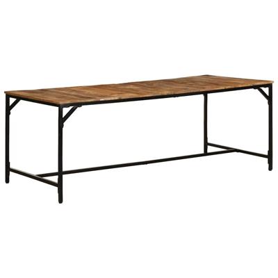 Eettafel 200x100x75 cm massief hout ruw mangohout