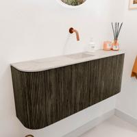 Toiletmeubel Mondiaz Joya Dlux | 103.2 cm | Meubelkleur Shadow | Faye wastafel Ostra Wasbak Midden | Zonder kraangat(en) Toiletmeubel Mondiaz Joya Dlux | 103.2 cm | Meubelkleur Shadow | Faye wastafel Ostra Wasbak Midden | Zonder kraangat(en)
