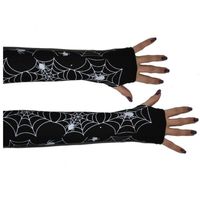 Halloween Spinnenweb handschoenen - Verkleedhandschoenen - thumbnail