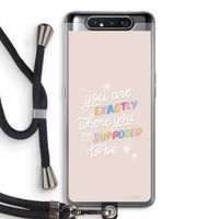 Right Place: Samsung Galaxy A80 Transparant Hoesje met koord