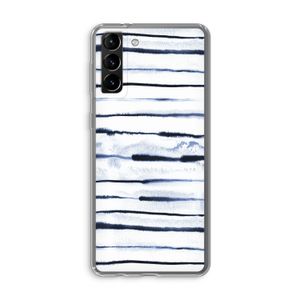Ink Stripes: Samsung Galaxy S21 Plus Transparant Hoesje
